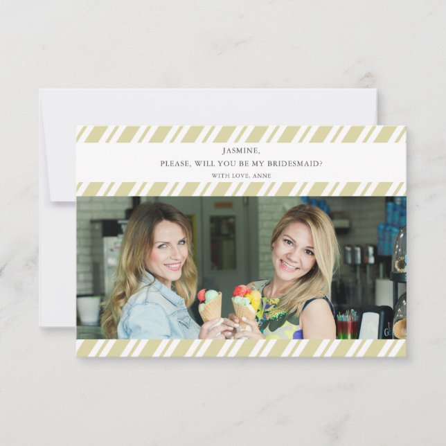 Beige Streifen werden Sie mein Foto sein (Vorderseite)