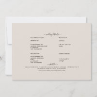 Beige Swash Detail Einladung