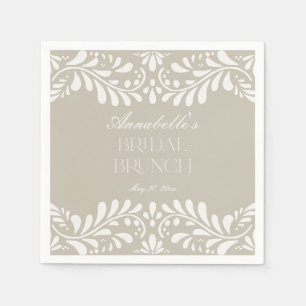 Beige Talavera-Fliese Spanische Fiesta-Braut-Brunc Serviette