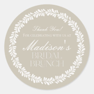 Beige Talavera Fliese Spanisches Fiesta Braut Früh Runder Aufkleber