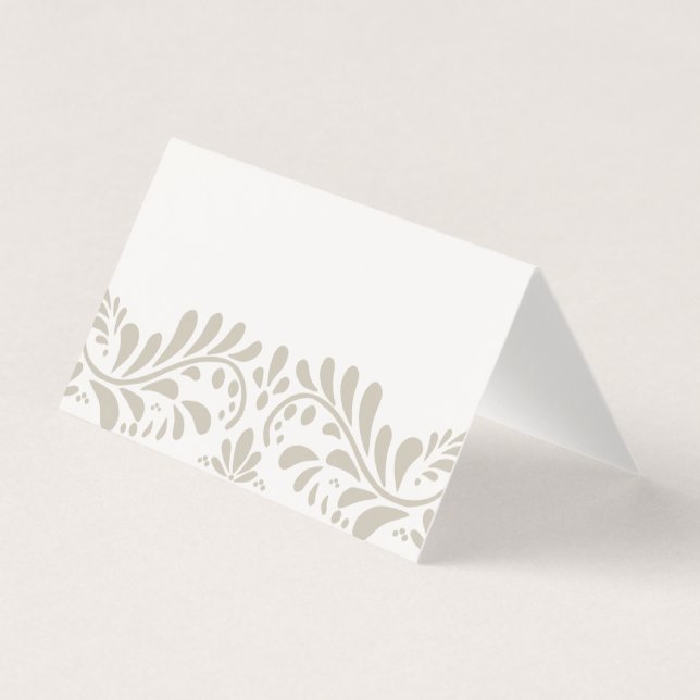 Beige Talavera Tile Fiesta Platzkarte Table Decor (Vorderseite)