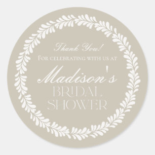 Beige Talavera Tile Spanisches Fiesta Brautparty Runder Aufkleber