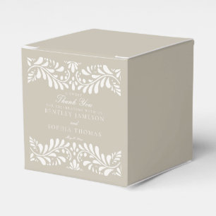Beige Talavera Tile Spanish Style Fiesta Wedding Geschenkschachtel