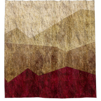 Beige, TAN, Brown, kastanienbraune Grafik Duschvorhang