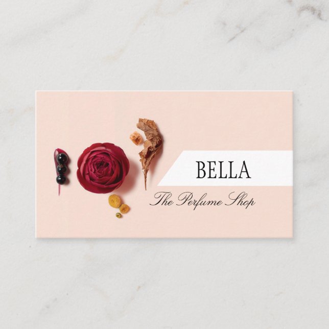 Beige Tan Perfume Shop Business Card Visitenkarte (Vorderseite)