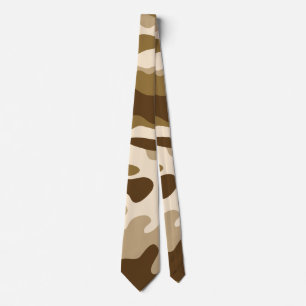 Beige Tarnmuster Krawatte