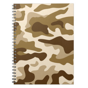 Beige Tarnmuster Notizblock
