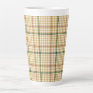 Beige Tartan Milchtasse