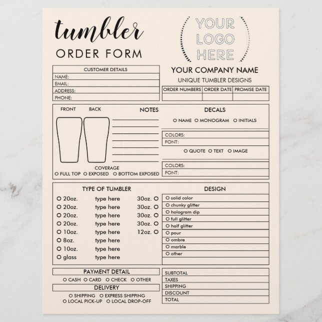 Beige Tasse Cup Flyer (Vorne)