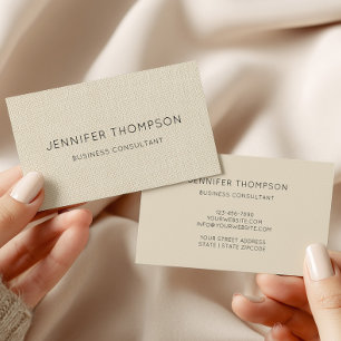 Beige Texturiert Visitenkarte