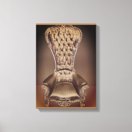 Beige Throne Leinwanddruck