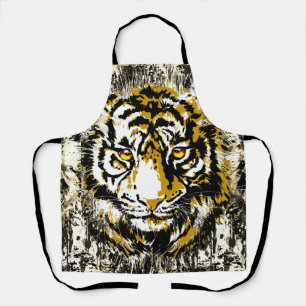 Beige Tiger Schürze - Beige Tiger Head Zeichnend