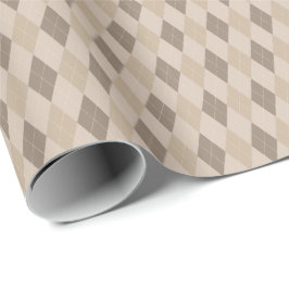 Beige Tones Raute Wrapping Paper Geschenkpapier