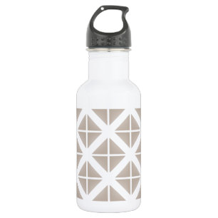 Beige Trendy Triangle Pattern Trinkflasche