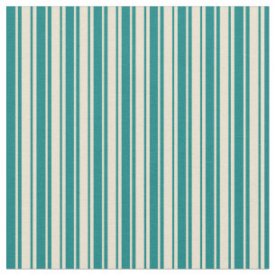 Beige und Aquamarine Streifen Stoff