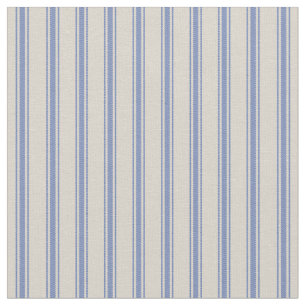 Beige und blaue klassische Tick-Streifen Stoff