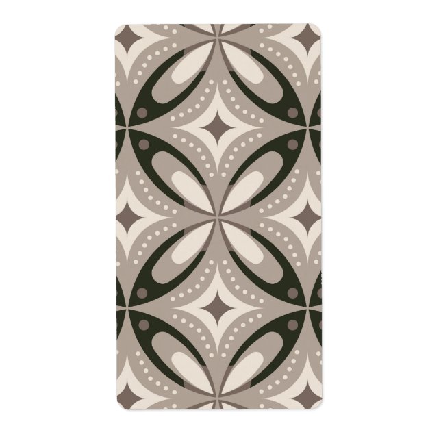 Beige und braune Retro-Kreisformen (Vorne)