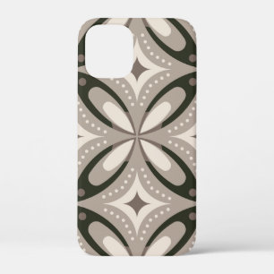 Beige und braune Retro-Kreisformen Case-Mate iPhone Hülle
