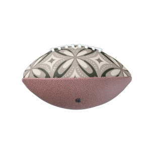Beige und braune Retro-Kreisformen Football