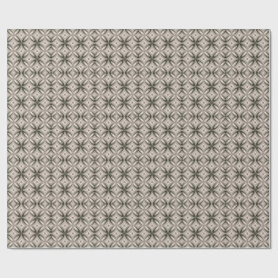 Beige und braune Retro-Kreisformen Geschenkpapier