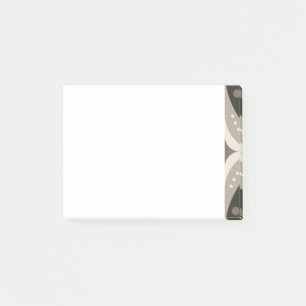 Beige und braune Retro-Kreisformen Post-it Klebezettel