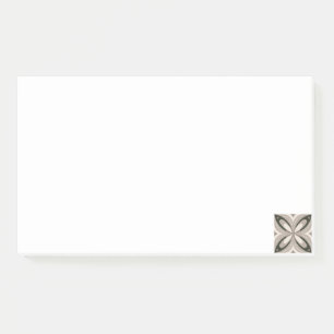 Beige und braune Retro-Kreisformen Post-it Klebezettel