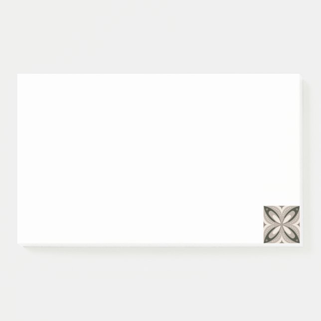 Beige und braune Retro-Kreisformen Post-it Klebezettel (Vorderseite)