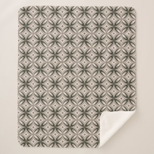 Beige und braune Retro-Kreisformen Sherpadecke