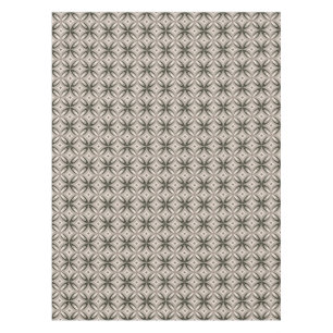 Beige und braune Retro-Kreisformen Tischdecke
