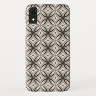 Beige und braune retro-runde Formen Case-Mate iPhone Hülle