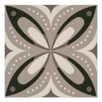 Beige und braune retro-runde Formen