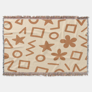 Beige- und Braune Wurfdecke Decke