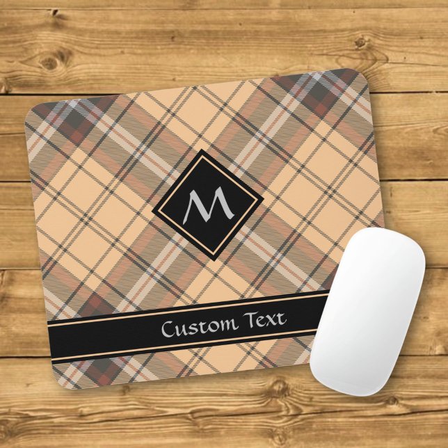 Beige- und Braunkariert Mousepad (Von Creator hochgeladen)