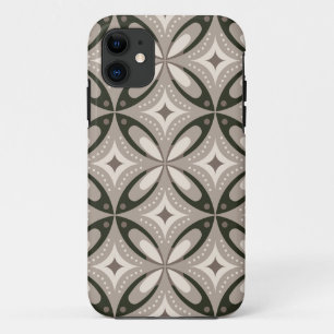 Beige- und Brauntöne im Retro-Stil mit kreisförmig Case-Mate iPhone Hülle
