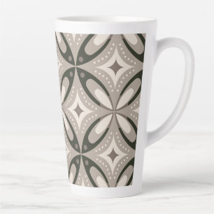 Beige- und Brauntöne im Retro-Stil mit kreisförmig Milchtasse