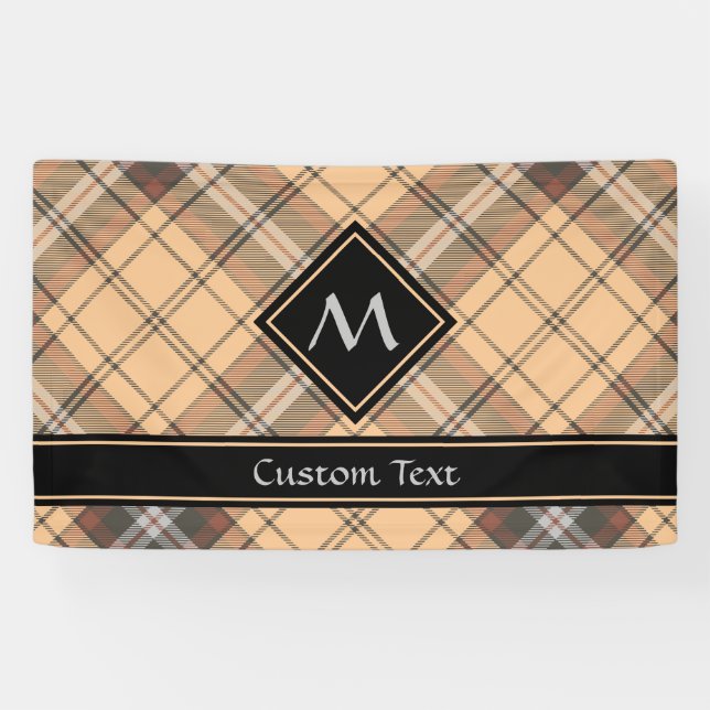 Beige und Brown Tartan Banner (Horizontal)