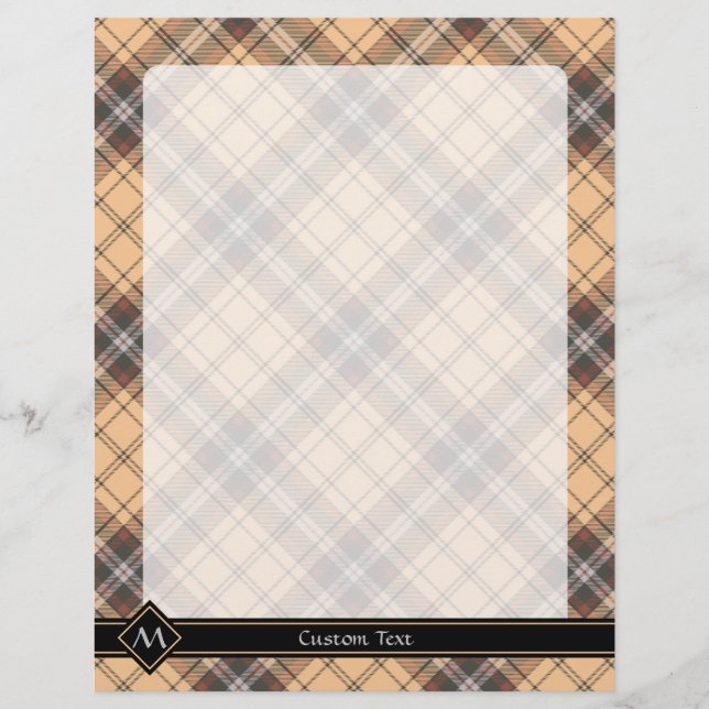 Beige und Brown Tartan Flyer (Vorne)