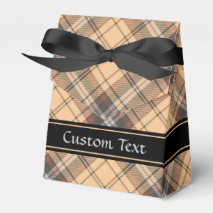 Beige und Brown Tartan Geschenkschachtel