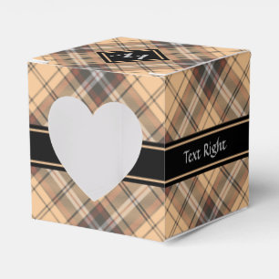 Beige und Brown Tartan Geschenkschachtel