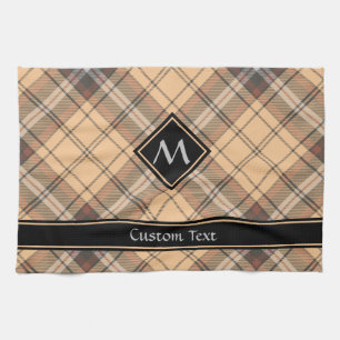 Beige und Brown Tartan Geschirrtuch