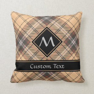 Beige und Brown Tartan Kissen