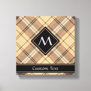 Beige und Brown Tartan Leinwanddruck