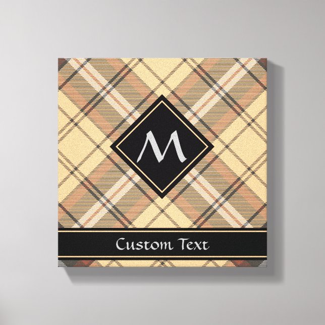 Beige und Brown Tartan Leinwanddruck (Vorderseite)