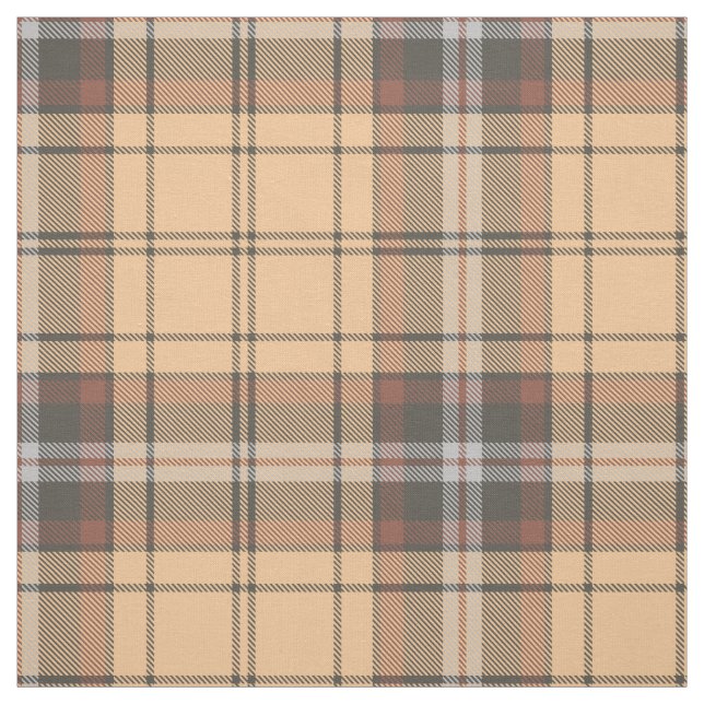 Beige und Brown Tartan Stoff (Muster)
