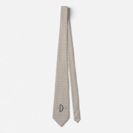 Beige und Cream Geometric Muster Neck Tie Krawatte