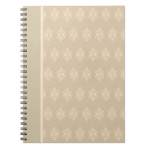 Beige- und cremefarbene Spitzenschreibmappe Notizblock