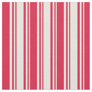 Beige und Crimson-Farblinien-Muster Stoff