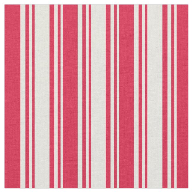 Beige und Crimson-Farblinien-Muster Stoff (Nahaufnahme)