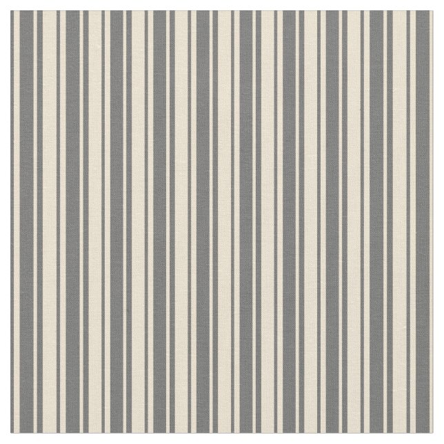 Beige und Dim Gray Lines Muster Stoff (Nahaufnahme)