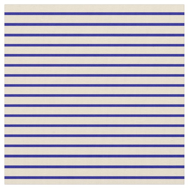 Beige und dunkelblaues Muster Stoff (Nahaufnahme)